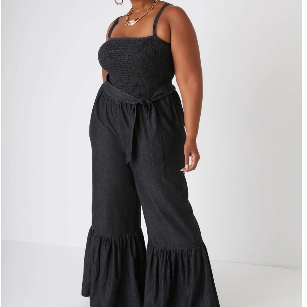 Chambray Bell Bottom Jumpsuit